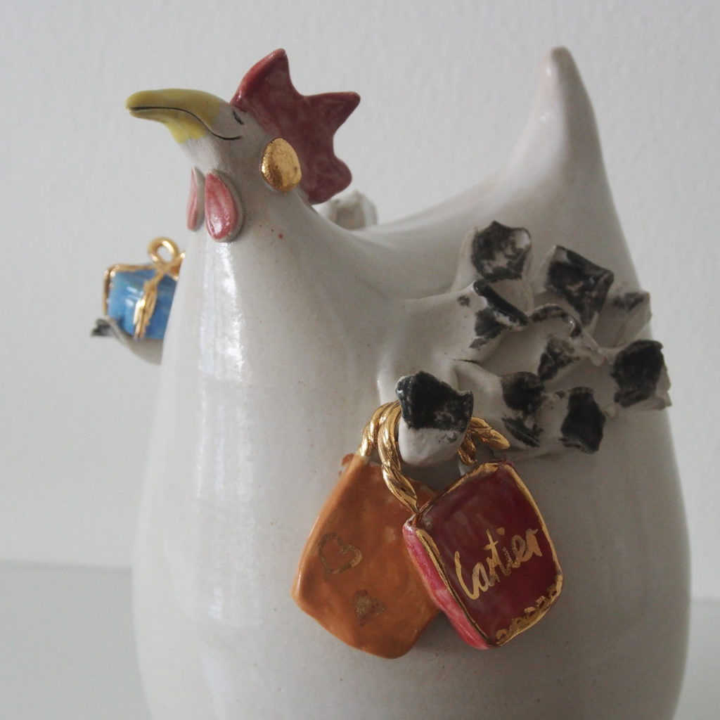 Keramikhuhn, Unikat, Keramik, Crazy Chick