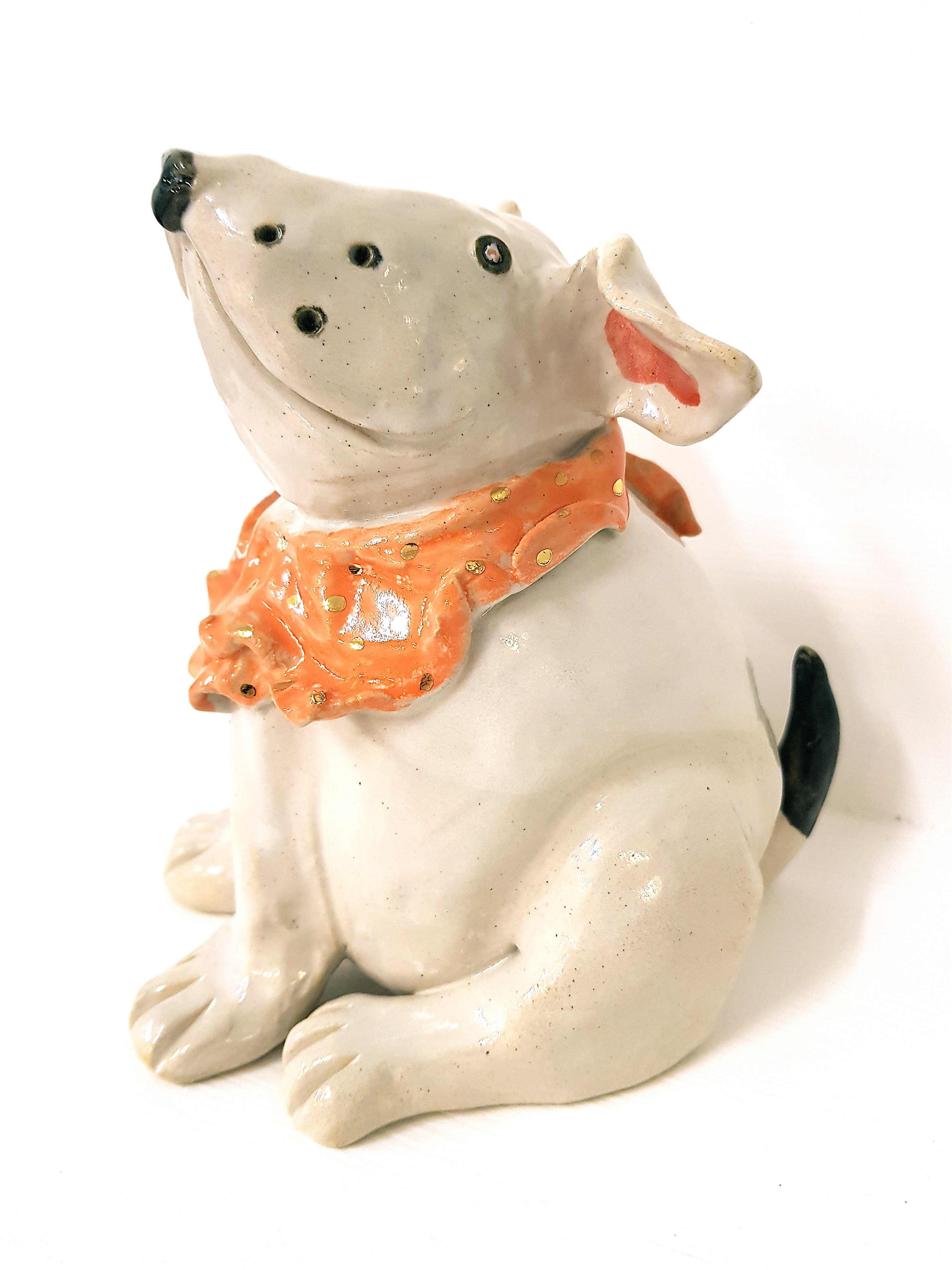 Keramikhund , Unikat, handmodelliert, handbemalt, Töpferei, La ceramica Basel, Töpferkurse
