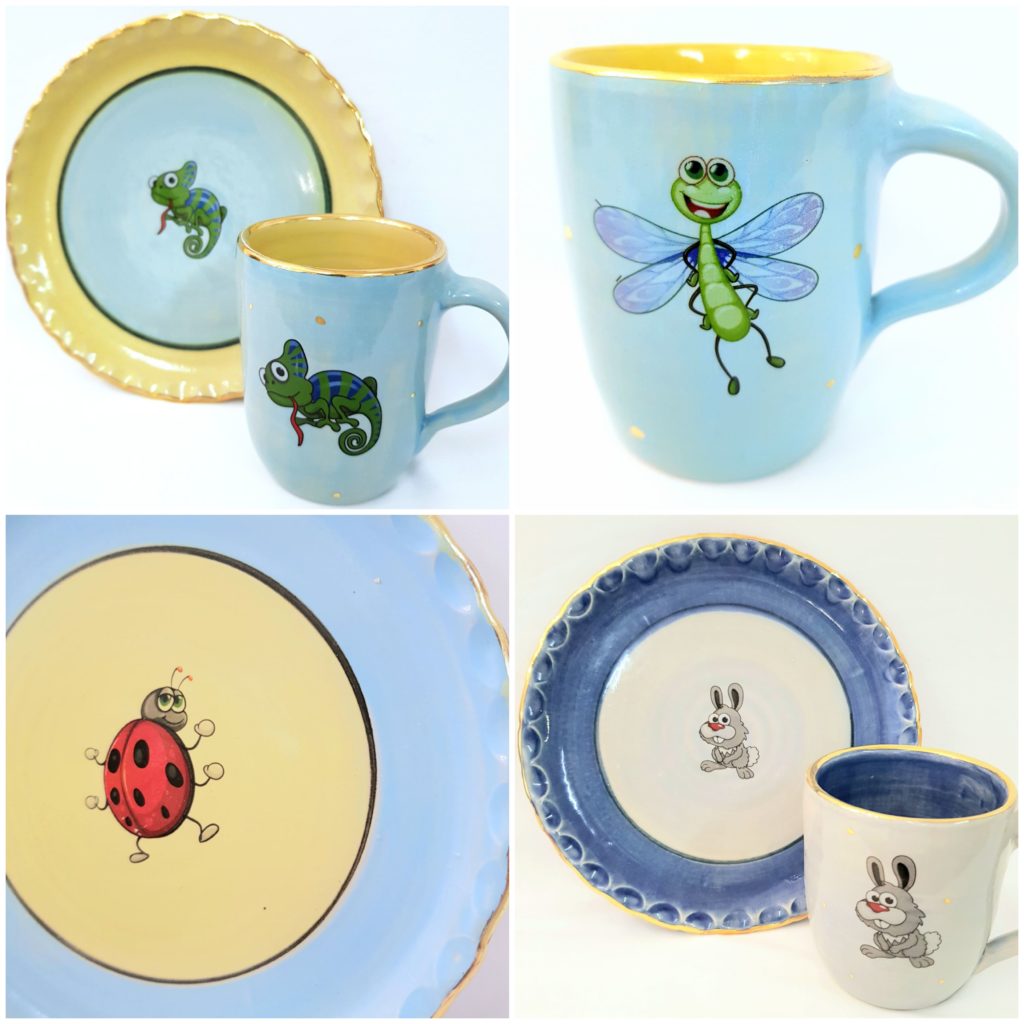 Kindergeschirr, Keramik, Töpferei la ceramica Basel, online shop, Kurse